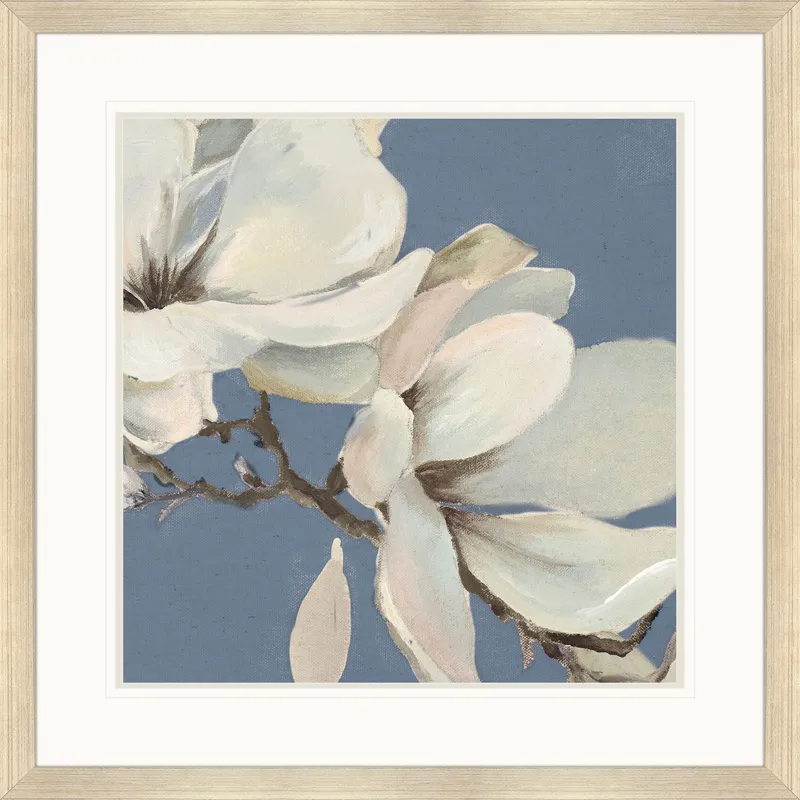 Magnolia on Blue II Framed Art