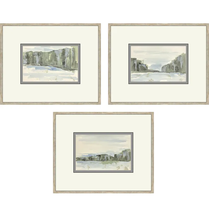 Distant Landscape II S/3 Framed Art