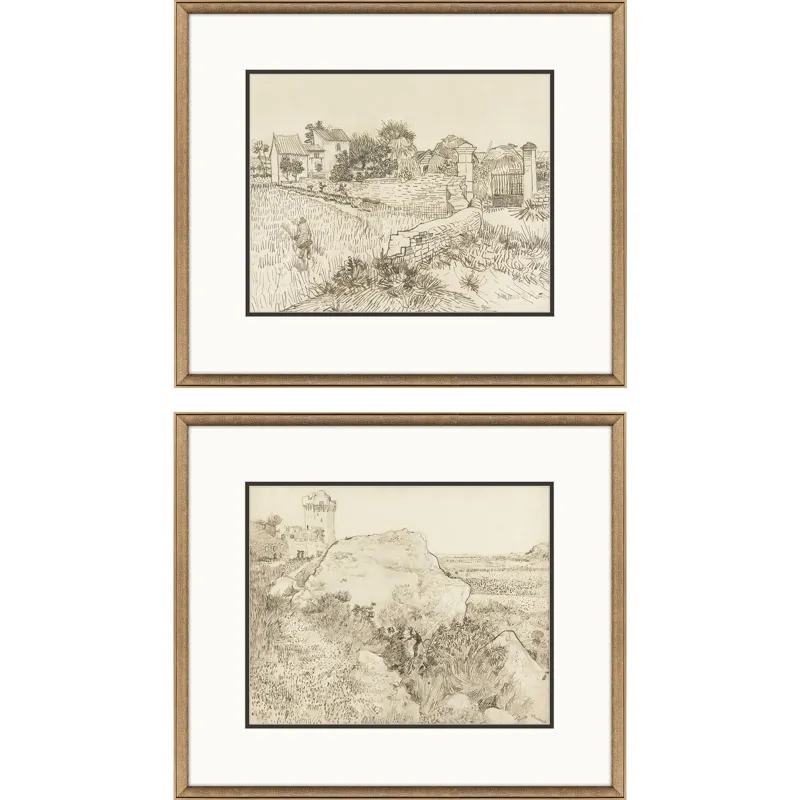 Farm in Provence S/2 Framed Art