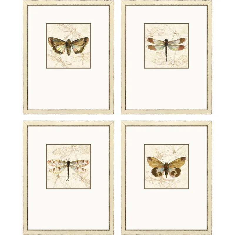 Golden Wings S/4 Framed Art
