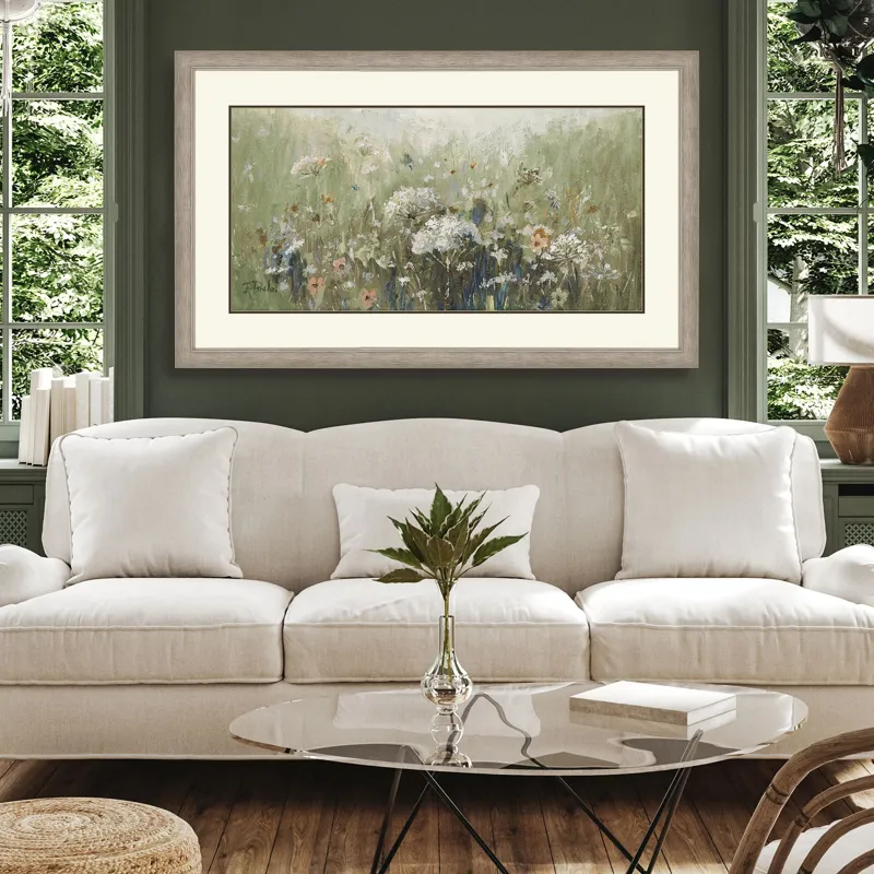 Mistful Summer Meadow Framed Art