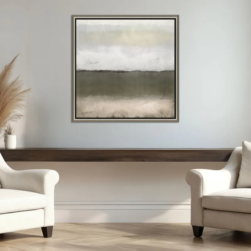 Clouds on Olive I Canvas
