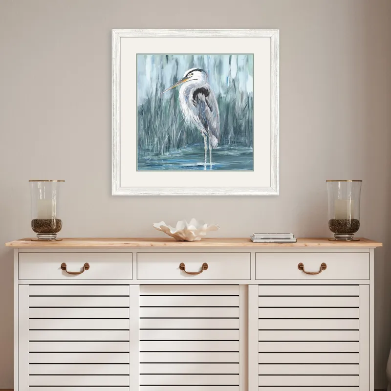 Standing Still Heron II Framed Art