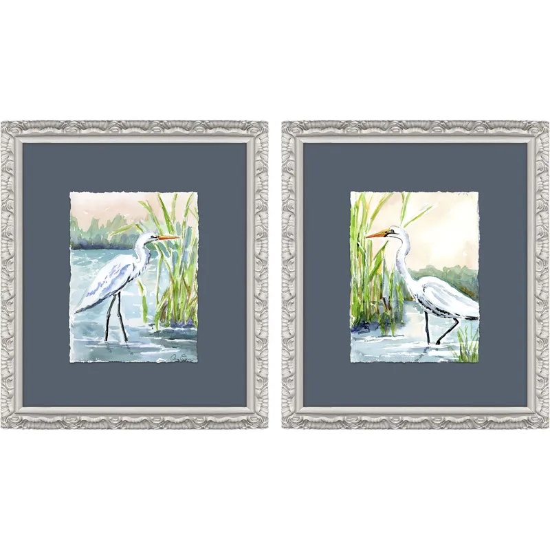 Wading in Shallows S/2 Framed Art