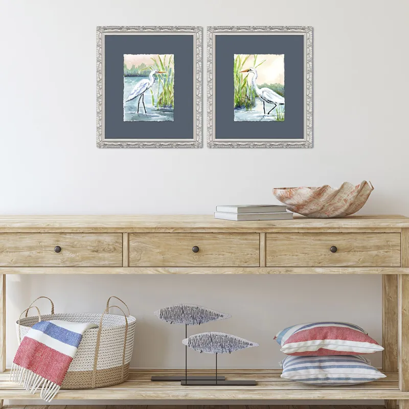 Wading in Shallows S/2 Framed Art