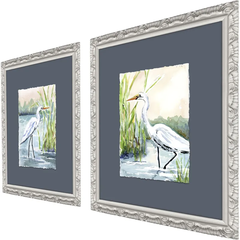 Wading in Shallows S/2 Framed Art