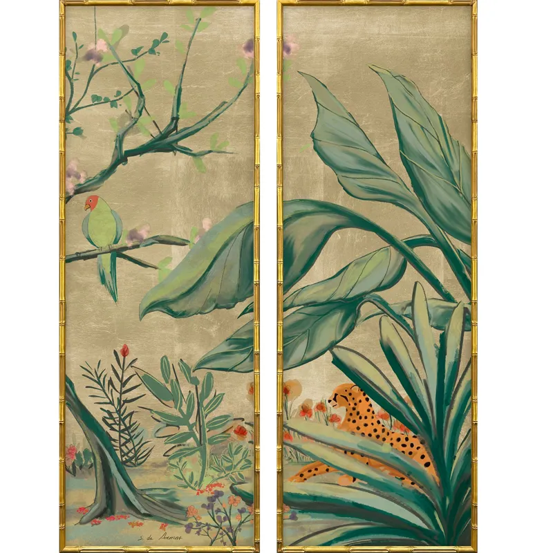 Gold Chinoiserie II S/2 Framed Art