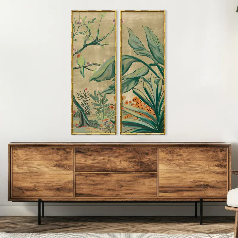 Gold Chinoiserie II S/2 Framed Art