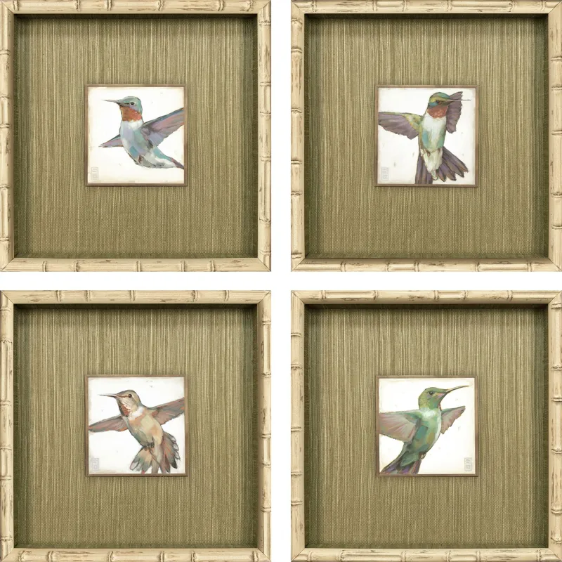 Hummingbird Flight S/4 Framed Art