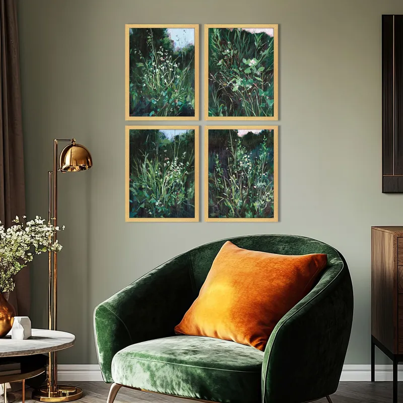 Dark Study S/4 Framed Art
