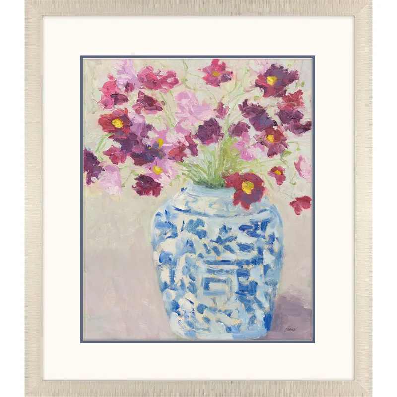 Cosmos in Chinoserie II Framed Art