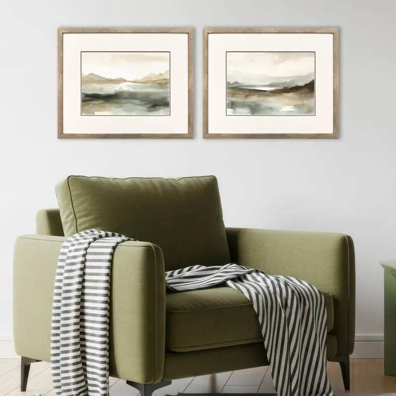 Serenity Summit S/2 Framed Art