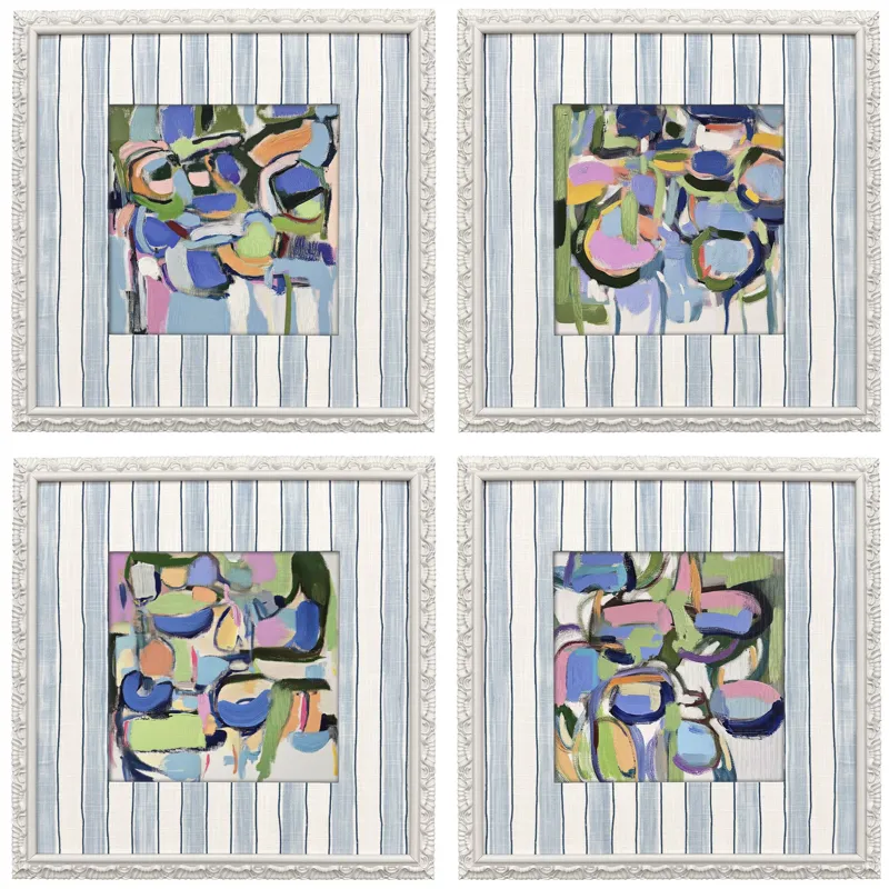 Blush & Breeze S/4 Framed Art