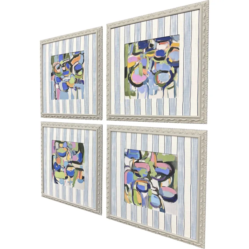 Blush & Breeze S/4 Framed Art