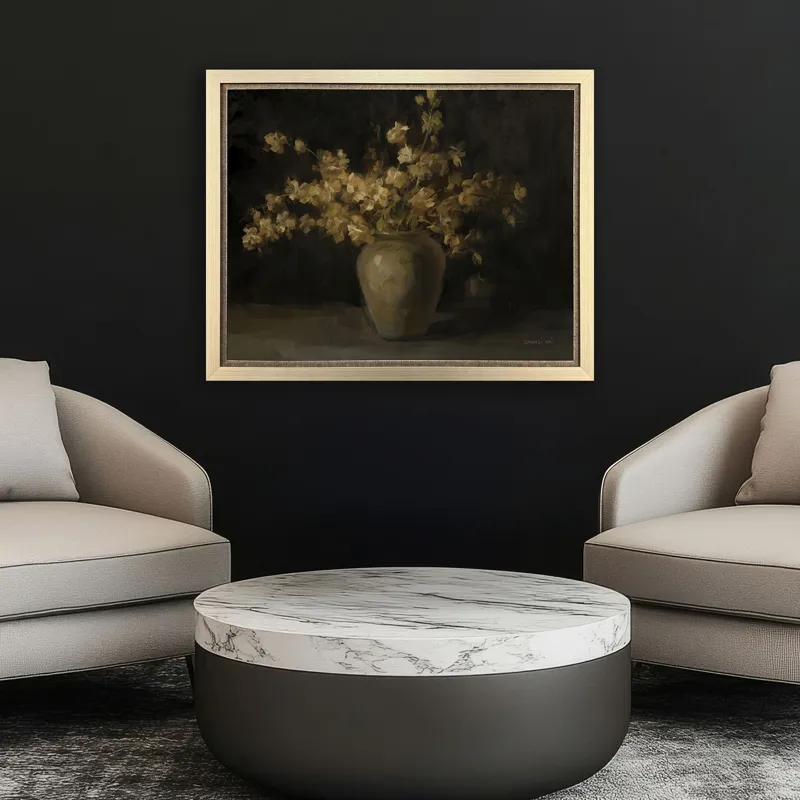 Golden Branches Framed Art