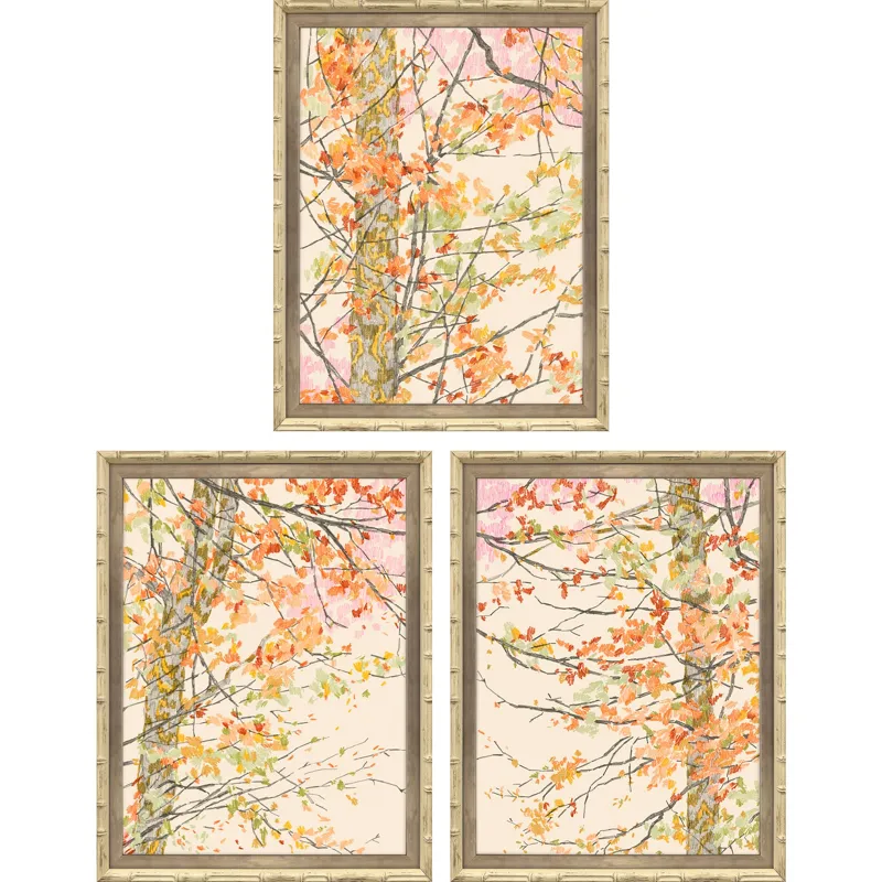 Autumnal Arbour S/3 Framed Art