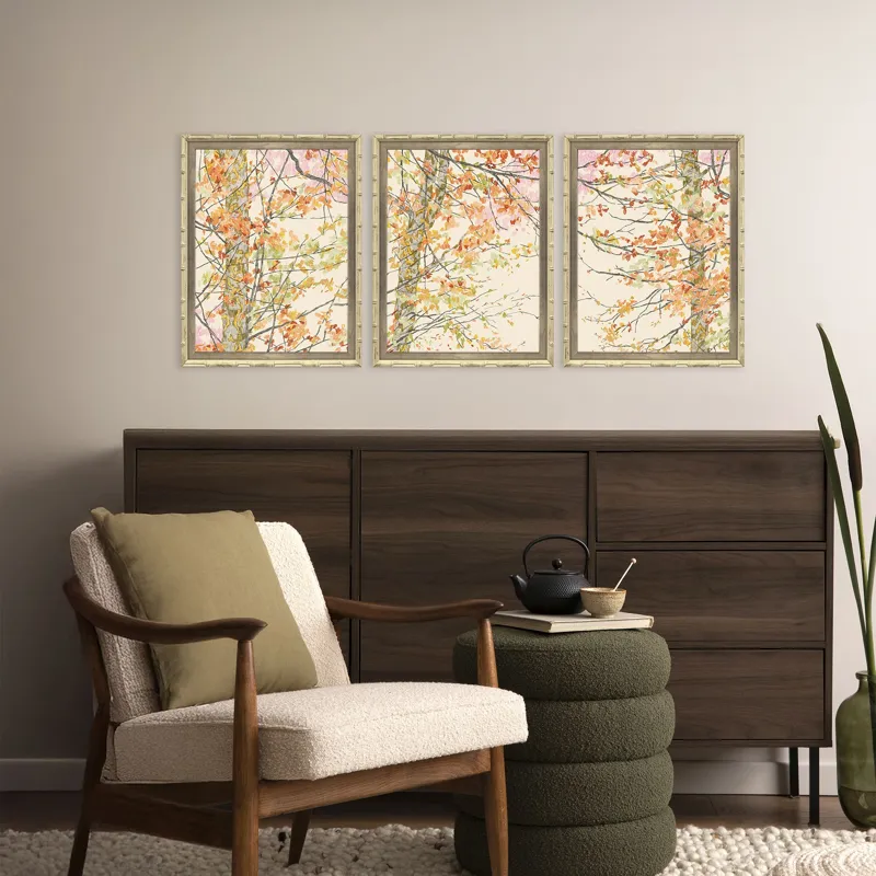 Autumnal Arbour S/3 Framed Art