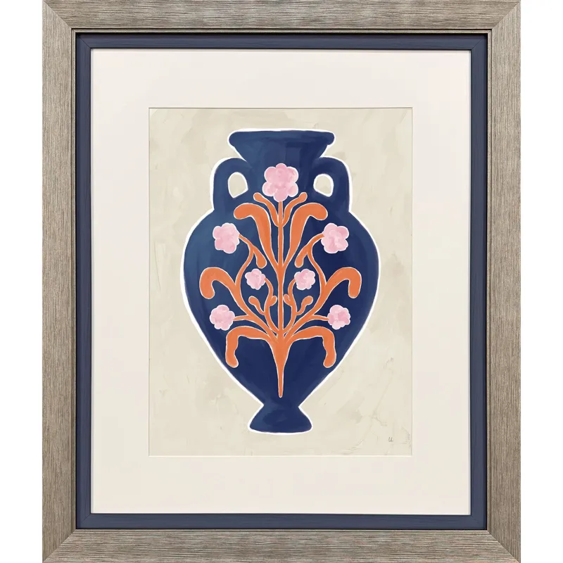 Folk Style Vessel II Framed Art