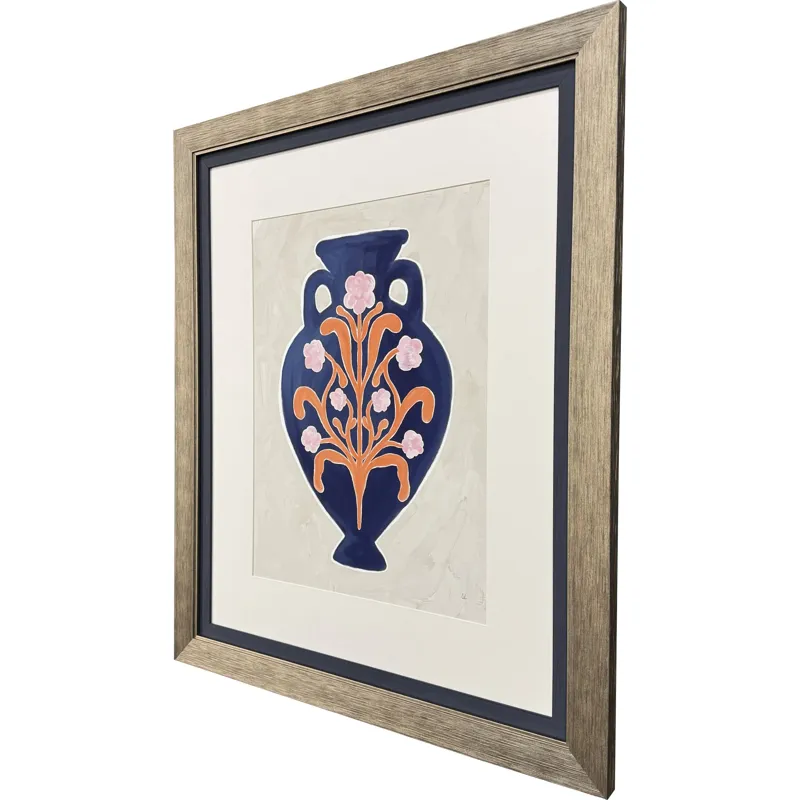 Folk Style Vessel II Framed Art