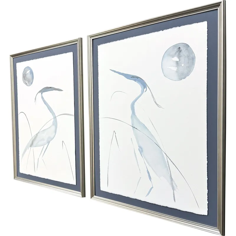 Evening Herons S/2 Framed Art