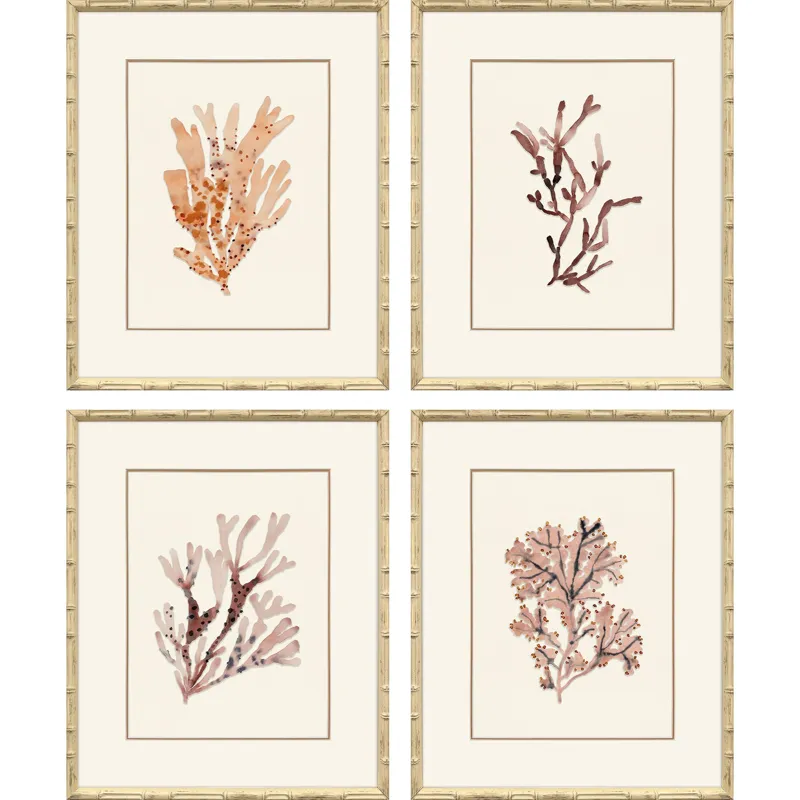 Ochre Coral S/4 Framed Art