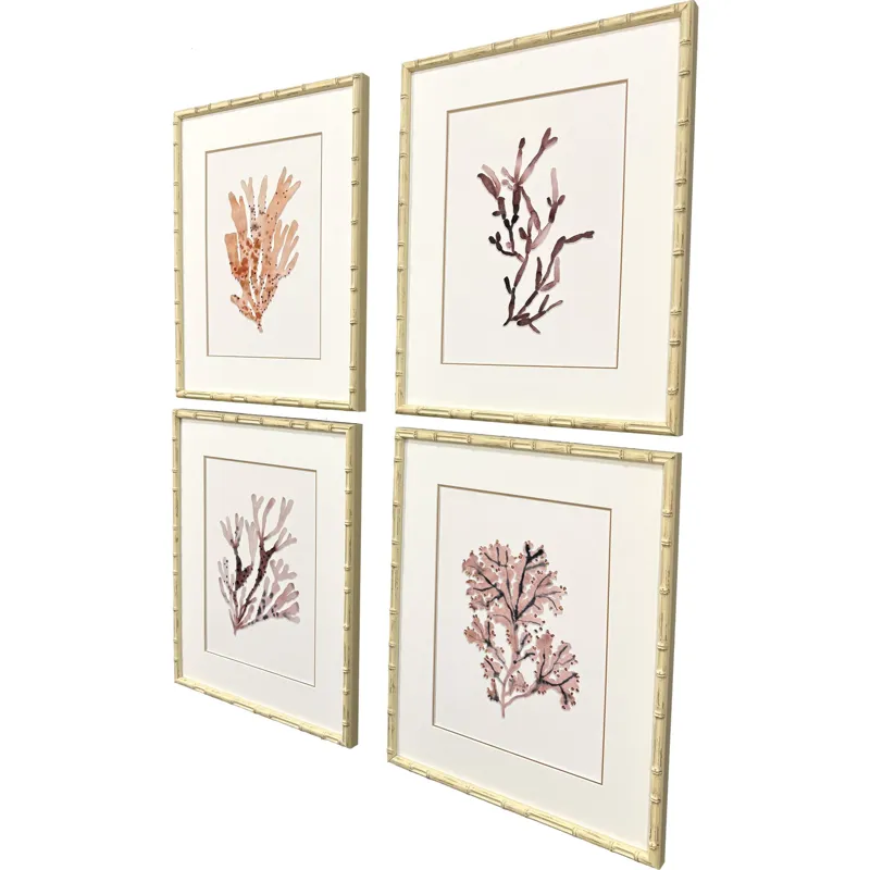 Ochre Coral S/4 Framed Art