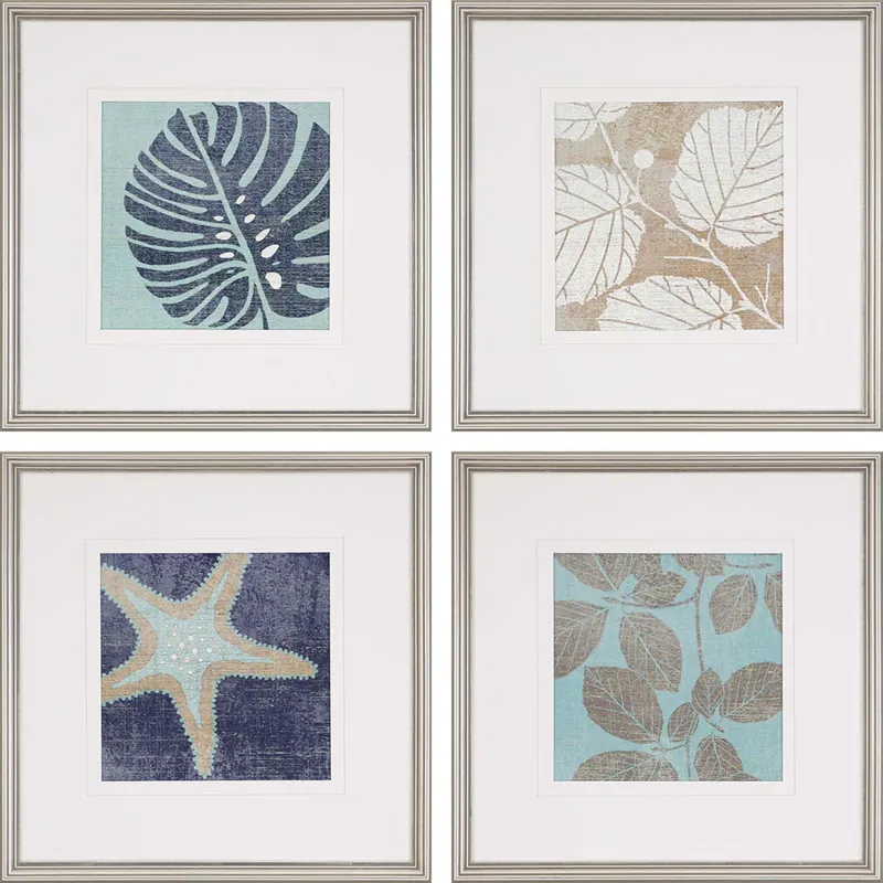 Coastal I S/4 Framed Art