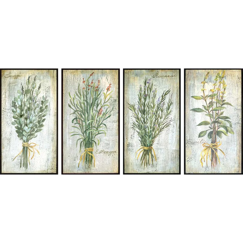 Herbs S/4 Framed Art