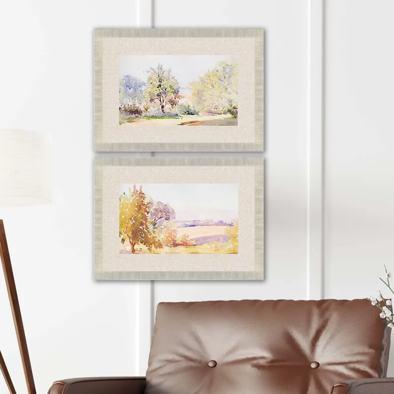 Sunrise/Serene S/2 Framed Art