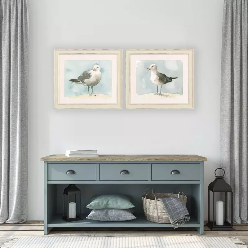 Simple Seagulls S/2 Framed Art