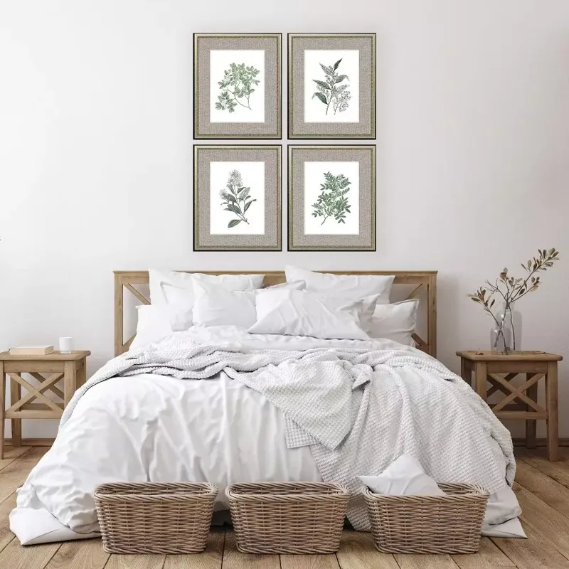 White Flowers S/4 Framed Art
