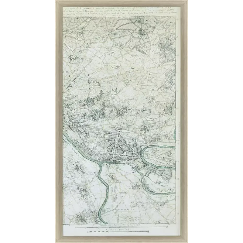 Plan of Paris III Framed Art