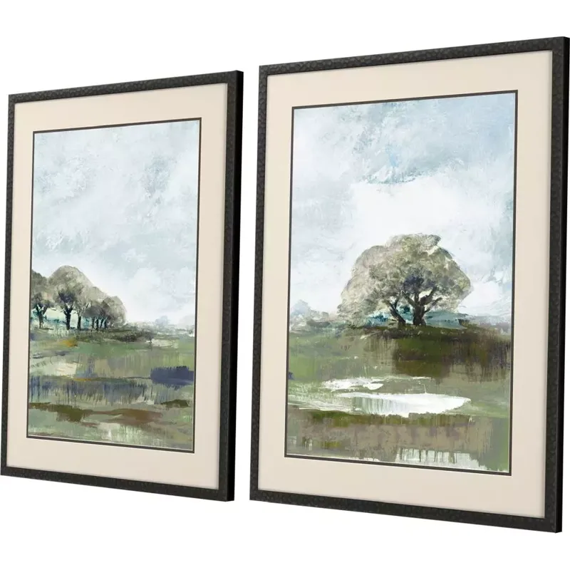 Dusty Blue Sky S/2 Framed Art