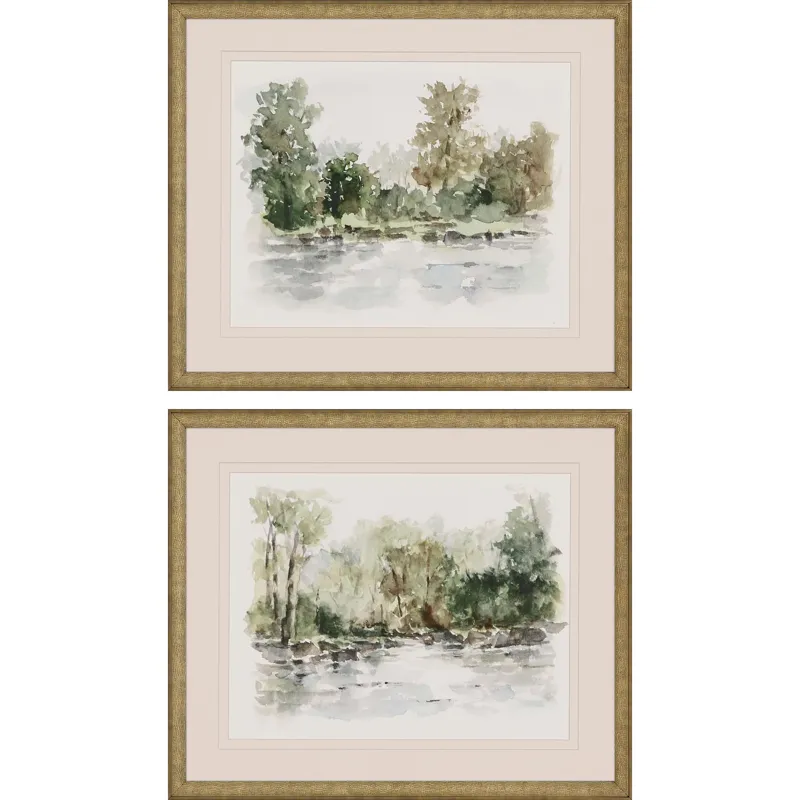 Wooded Stream S/2 Framed Art