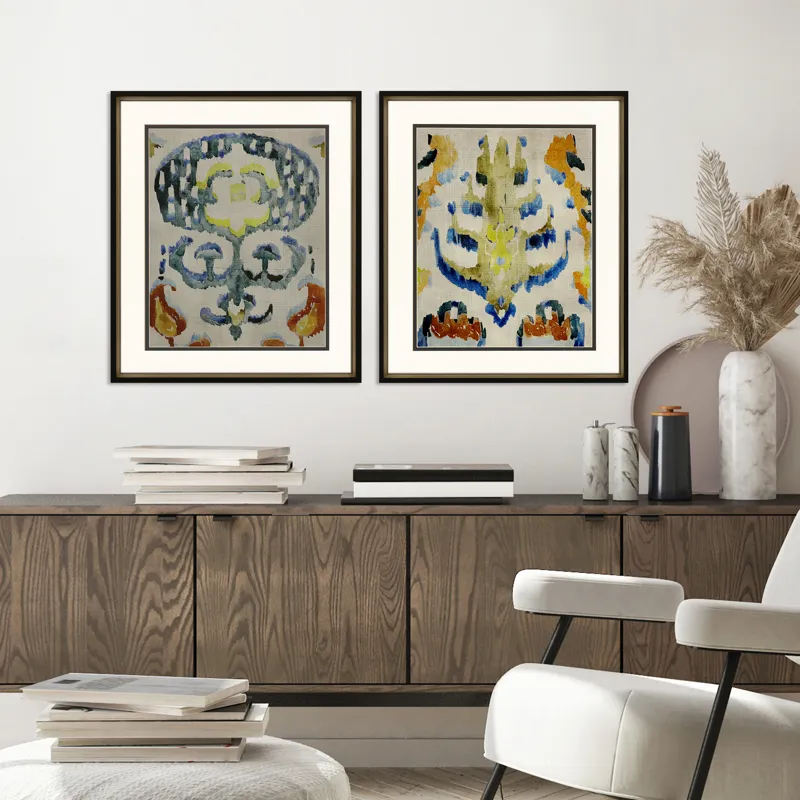 Bohemian Ikat I S/2 Framed Art