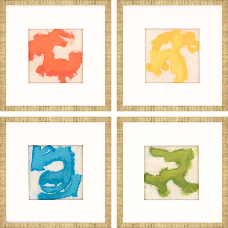 Gestural I S/4 Framed Art