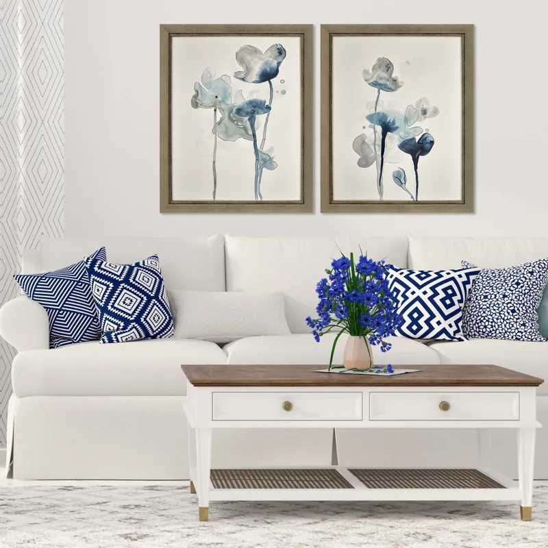 Midnight Blossom II S/2 Framed Art
