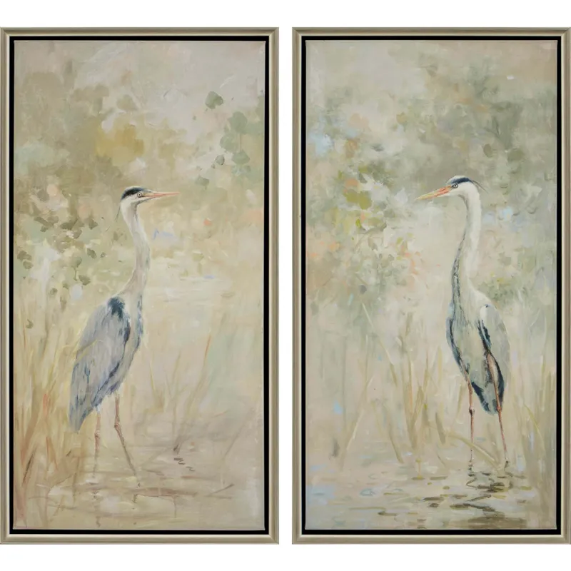 Wading Heron S/2 Canvas