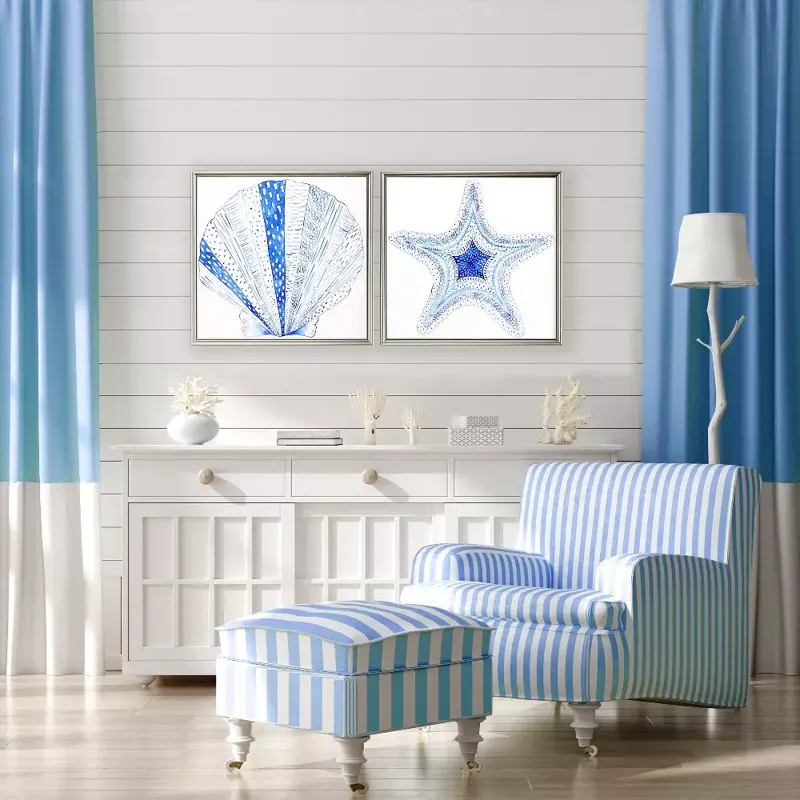 Indigo Shell I S/2 Framed Art