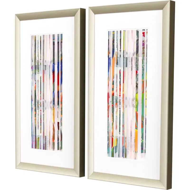 Aqua Stripes I S/2 Framed Art