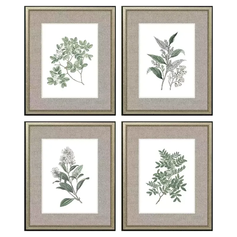 White Flowers S/4 Framed Art