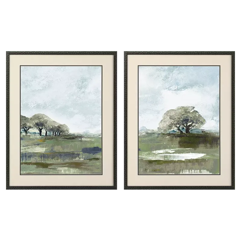 Dusty Blue Sky S/2 Framed Art