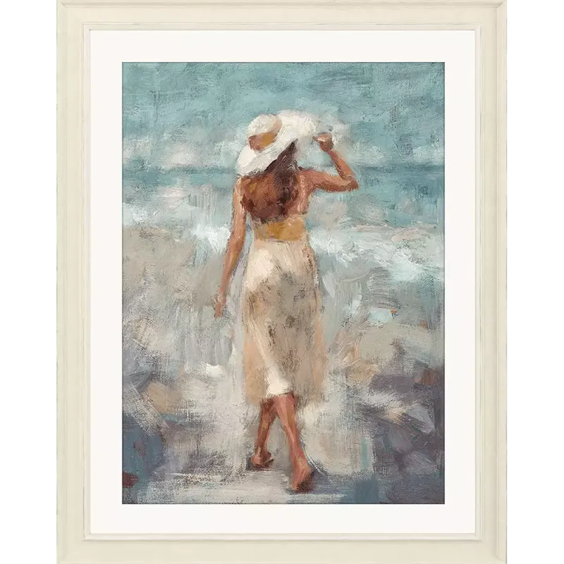 Beach Stroll Framed Art