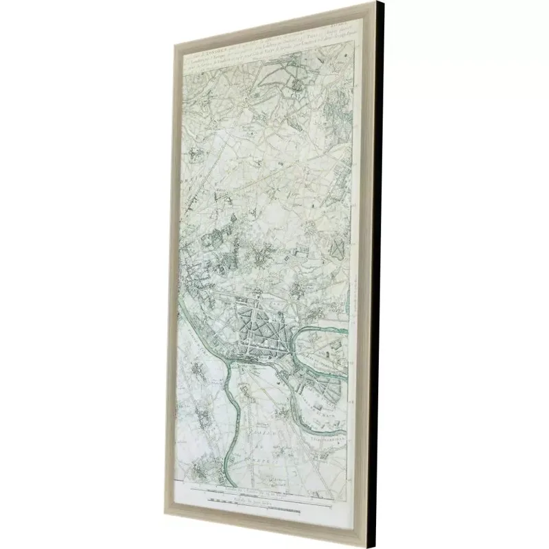 Plan of Paris III Framed Art