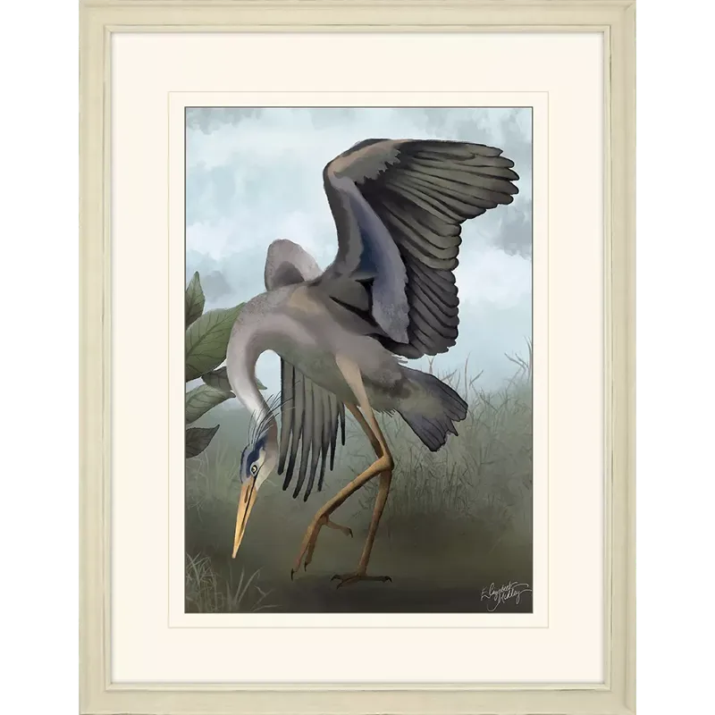 Heron Study II Framed Art