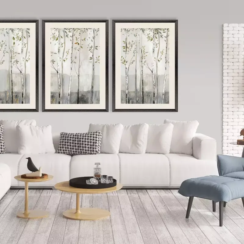 Blue Birch Serenade III Framed Art
