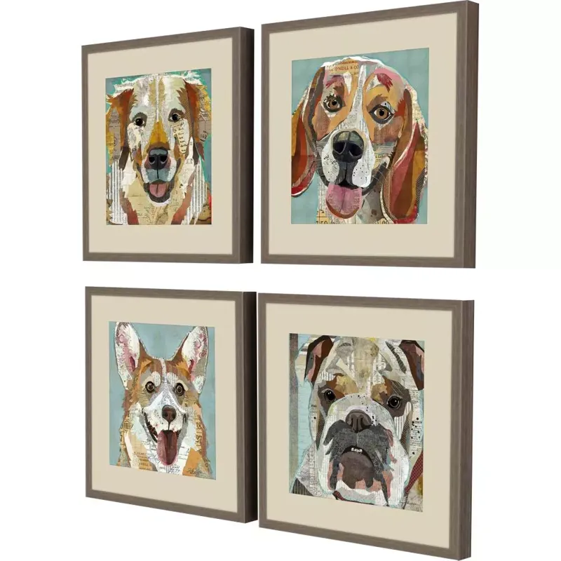 Dog Collage II S/4 Framed Art