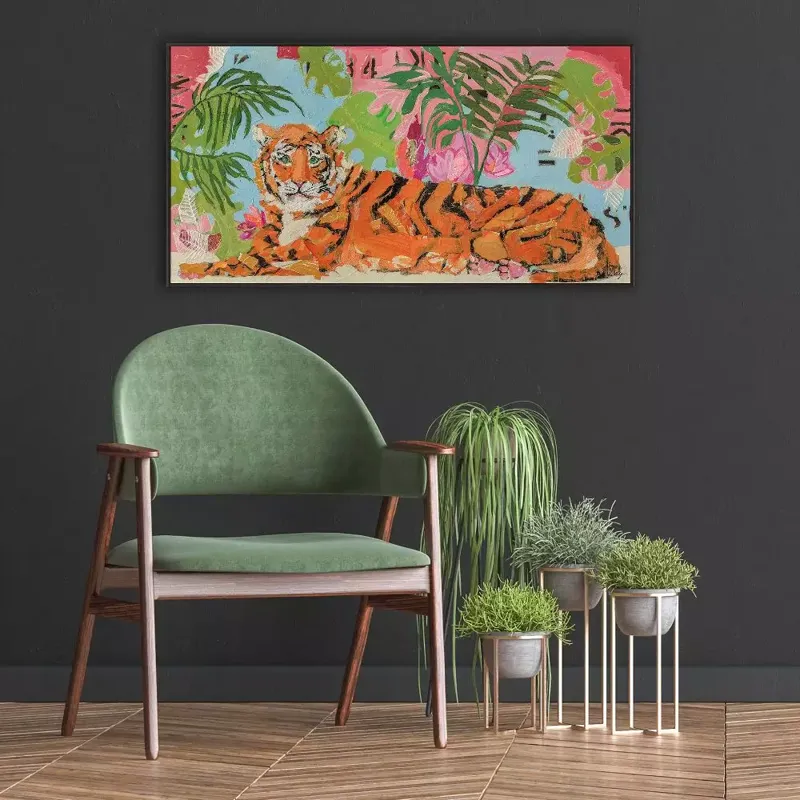 Tiger at Rest Framed Art