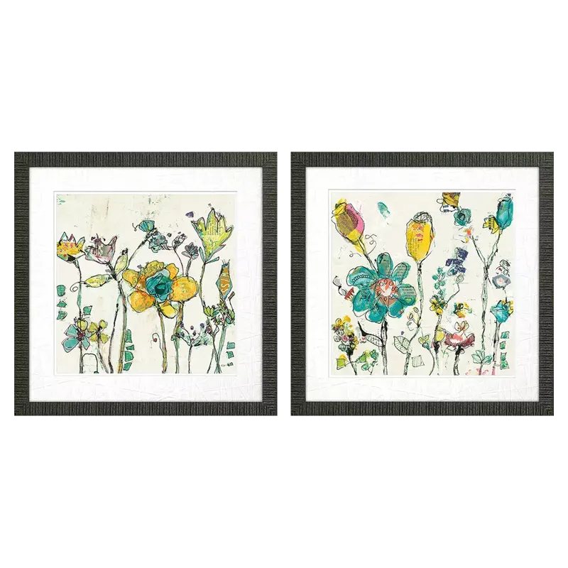 Doodle Garden S/2 Framed Art