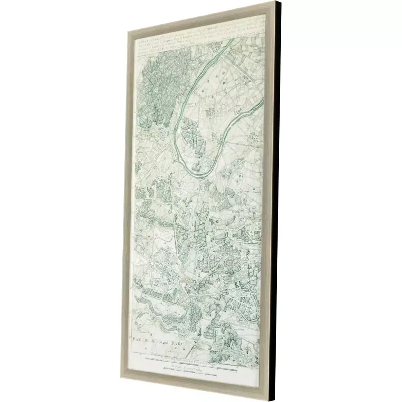 Plan of Paris I Framed Art